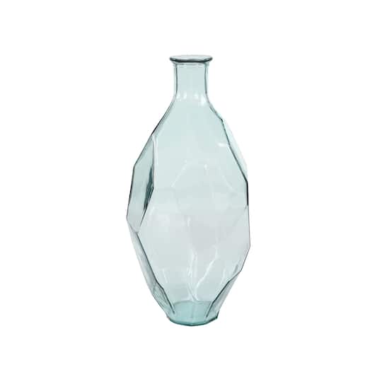 23" Clear Glass Contemporary Vase